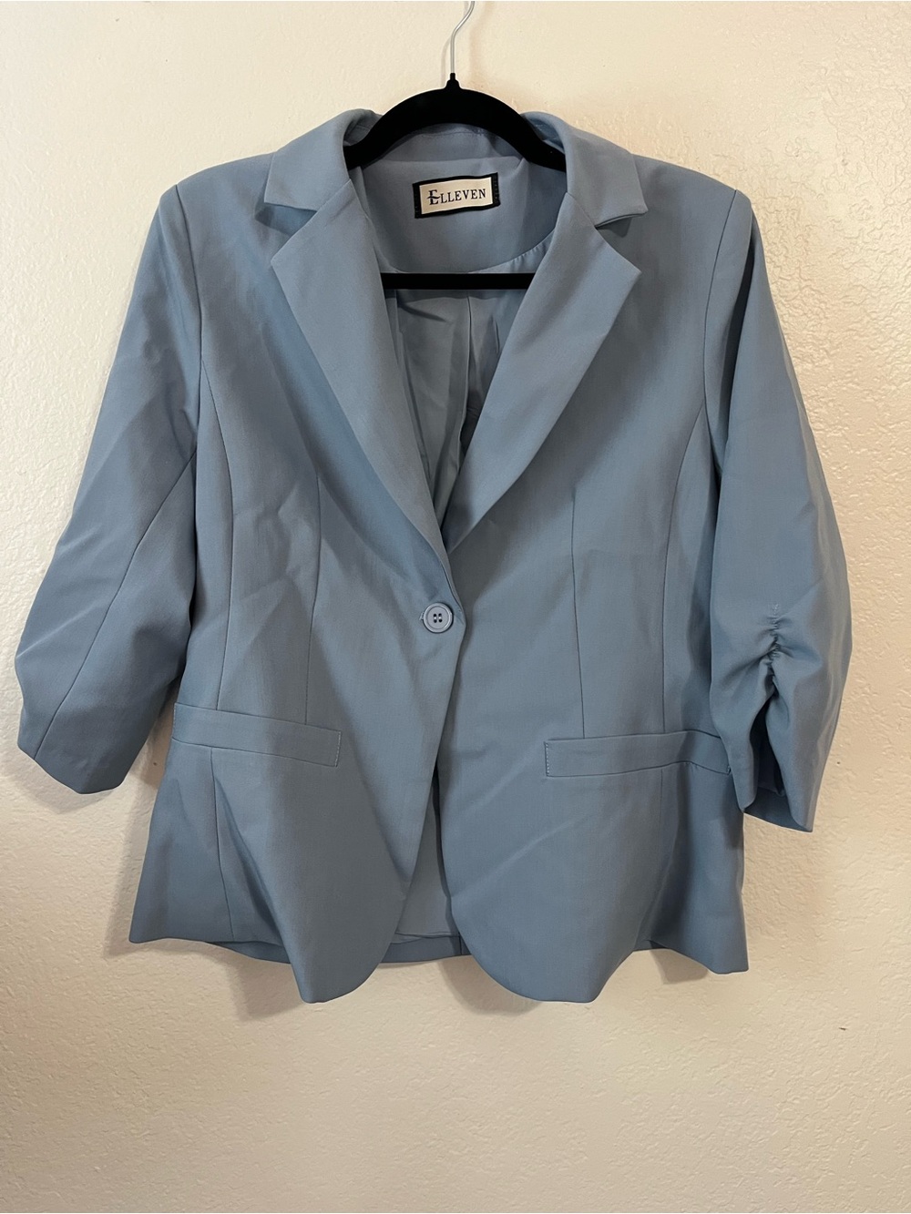 Light Blue Women's Single-Button Blazer